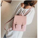 Women Small Backpack Mini Leather Casual PU Back Bag Girls