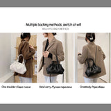 Women's Pu Leather Shoulder Bag Dumpling Clip Purse