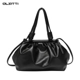 Women's Pu Leather Shoulder Bag Dumpling Clip Purse