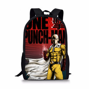 ONE PUNCH-MAN Pattern School Bag Daily Travel Backpack Kids Knapsack