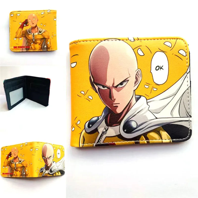 One Punch Man Saitama Wallet Anime Short Wallets PU Purse Young Men and Women Co