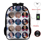 One Punch-Man USB Charging Laptop Backpack