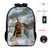 One Punch-Man USB Charging Laptop Backpack
