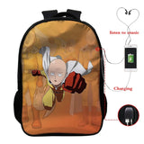 One Punch-Man USB Charging Laptop Backpack