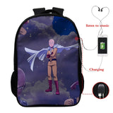 One Punch-Man USB Charging Laptop Backpack