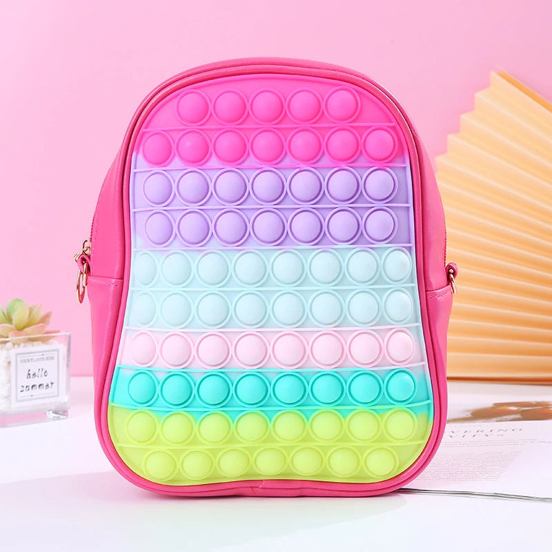 Girls' Rainbow Schoolbag Kindergarten Backpack Shoulder Bags