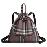 Girls Backpack Lightweight Foldable Women's Sports Drawcord Nylon Print Large