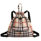 Girls Backpack Lightweight Foldable Women's Sports Drawcord Nylon Print Large