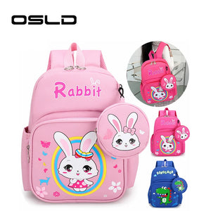Girls Kindergarten Backpack Unicorn Rabbit Dinosaur Schoolbag