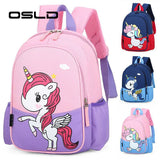 Girls School Pink Backpack Unicorn Cartoon Printing