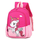 Girls School Pink Backpack Unicorn Cartoon Printing