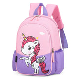 Girls School Pink Backpack Unicorn Cartoon Printing