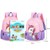 Girls School Pink Backpack Unicorn Cartoon Printing
