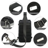 Men's Crossbody Bags USB Chest Bag Messenger Bag Nylon Shoulder Bags