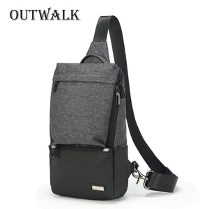 Men's Crossbody Bags USB Chest Bag Messenger Bag Nylon Shoulder Bags