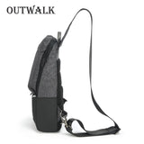 Men's Crossbody Bags USB Chest Bag Messenger Bag Nylon Shoulder Bags