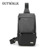 Men's Crossbody Bags USB Chest Bag Messenger Bag Nylon Shoulder Bags
