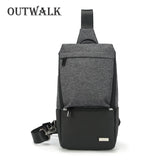 Men's Crossbody Bags USB Chest Bag Messenger Bag Nylon Shoulder Bags