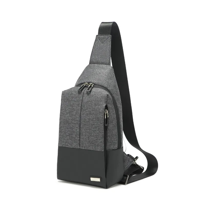 Men's Chest Bag Chest Pack Waterproof Sling Shoulder Strap Bag Male