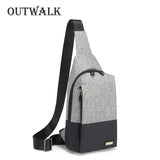 Men's Chest Bag Chest Pack Waterproof Sling Shoulder Strap Bag Male