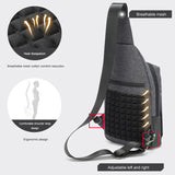 Men's Chest Bag Chest Pack Waterproof Sling Shoulder Strap Bag Male