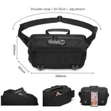 Waterproof Men Waist Bag Chest Pack Outdoor Sports Crossbody Bag