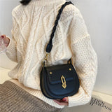 Leather Saddle Bag Women Crossbody Handbag Purse