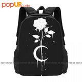 Occult Moon Rose Witchcraft Backpack with Large Capacity