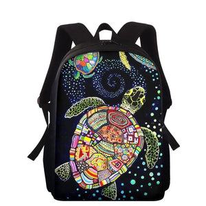 Ocean Turtle Print Children's Backpack School Bag