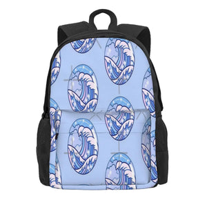Ocean Waves Backpacks Men's Backpacks Bags For Women Mens Backpacks