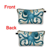 Ocean Print Cosmetic Bag Women Makeup Case Girls Travel Bag