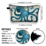 Ocean Print Cosmetic Bag Women Makeup Case Girls Travel Bag