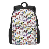 Horse Races Backpack Men's and Women's School Bag