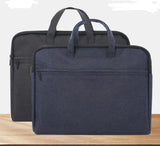 Canvas Conference Bag Zipper File Bag Waterproof Briefcase