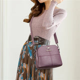 Soft PU Leather Office Ladies Bucket Bag Crossbody Shoulder Bag