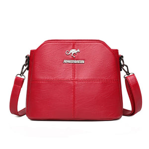 Office Ladies Bucket Bag PU Leather Large Capacity Shoulder Bag