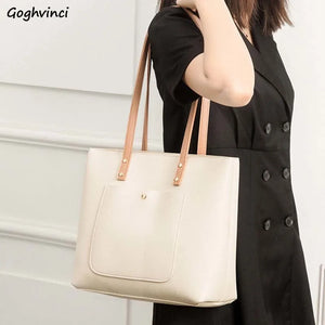 Office Ladies Shoulder Bags Women PU Underarm Large Capacity Totes Bag