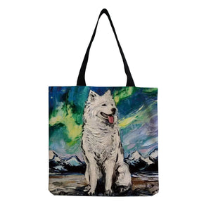 Oil Painting Dog Outdoor Tote Bag - Customizable