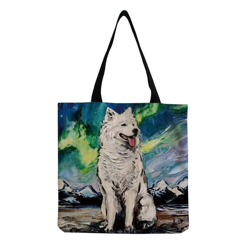 Oil Painting Dog Outdoor Tote Bag - Customizable