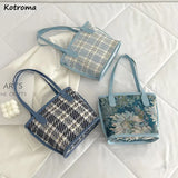 Large Capacity Oil Painting Flower Shoulder Bag Retro Texture Handbag Tote