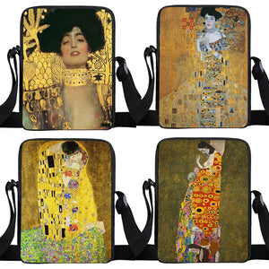 Oil Painting Tear/Women Handbag Gustav Klimt Ladies Canves Shoulder Bags