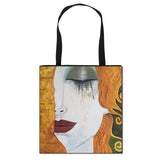 Oil Painting Tears Shoulder Bag By Gustav Klimt