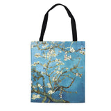 Oil Painting Tote Bag Lightweight Foldable Retro Big Capacity Shopping Bag