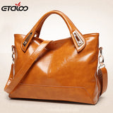 Oil Wax Leather Handbags High Shoulder Bags Ladies Handbags PU women bags