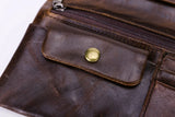 Oil Wax Leather Men's Long Wallet - Vintage Multi-card Wallets