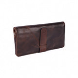 Oil Wax Leather Men's Long Wallet - Vintage Multi-card Wallets