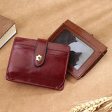 Oil Wax Leather Women Wallets PU Leather Coin Money Purse Ladies Wallet