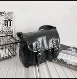 Oil Wax Skin Retro Crossbody Bag Pu Leather Shoulder Handbag