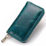 Oil Wax Cow Leather Key Holder Men Women Multifunctional