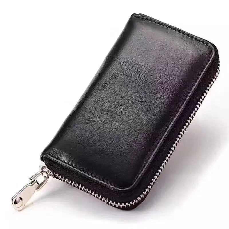 Oil Wax Cow Leather Key Holder Men Women Multifunctional